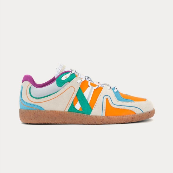 Ganni Shoes - Ganni Retro Colorblock Low-Top Sneakers 39 US 8.5 NIB Orange Blue